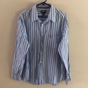 Aeropostale-Classic Fit- blue and white striped